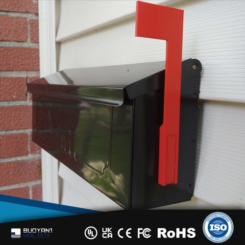 Wall - Mounted Mailbox with Flag Indicat