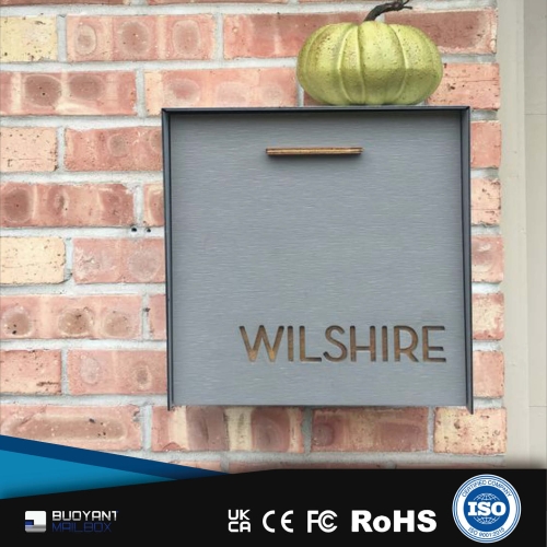 Grey Wall - Mounted Letter Box for Indus