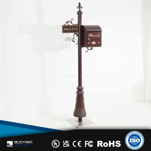 Outdoor Freestanding Fixed Ground Mailbo