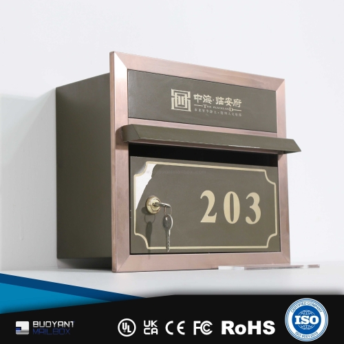 Recessed Residential Mailbox (Stainless Steel), Bulk Customizable for Property Management（M0306)