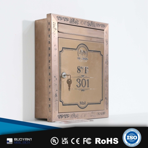 Recessed Large-Capacity Residential Mailbox, Secure & Anti-Theft, Bulk Customizable for Property