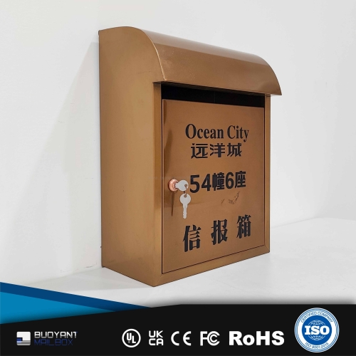 Outdoor Weatherproof Wall-Mounted Mailbox, Bulk Customizable as Needed（M119)