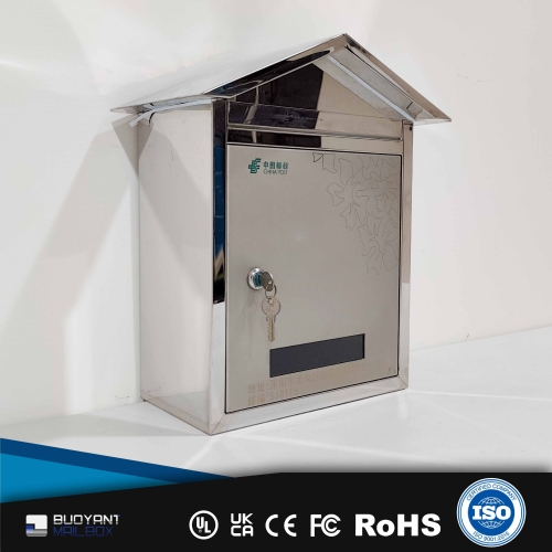 Outdoor Stainless Steel Wall-Mounted Mailbox, Stainless Steel Material, Customizable（M111)